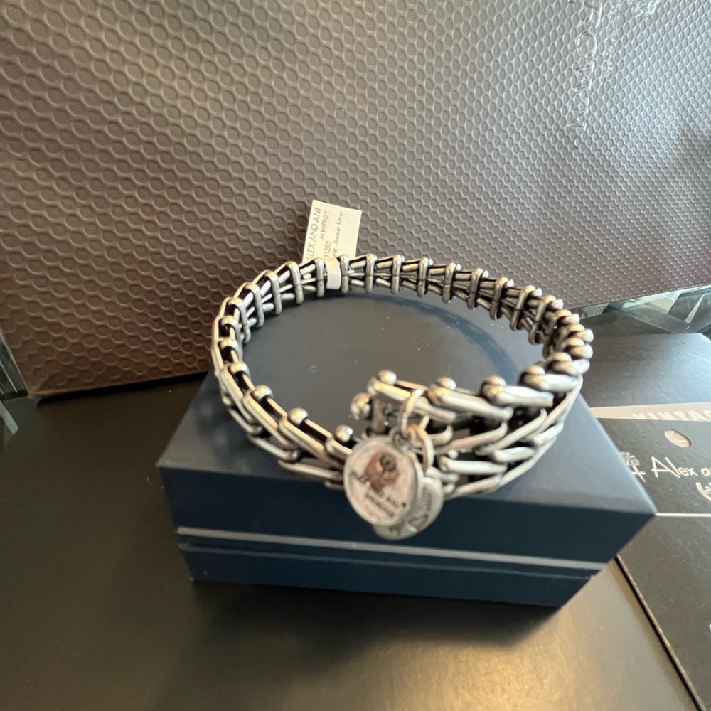 Alex & Ani Silver Gypsy 66 Wrap Bracelet - Picture 3 of 8